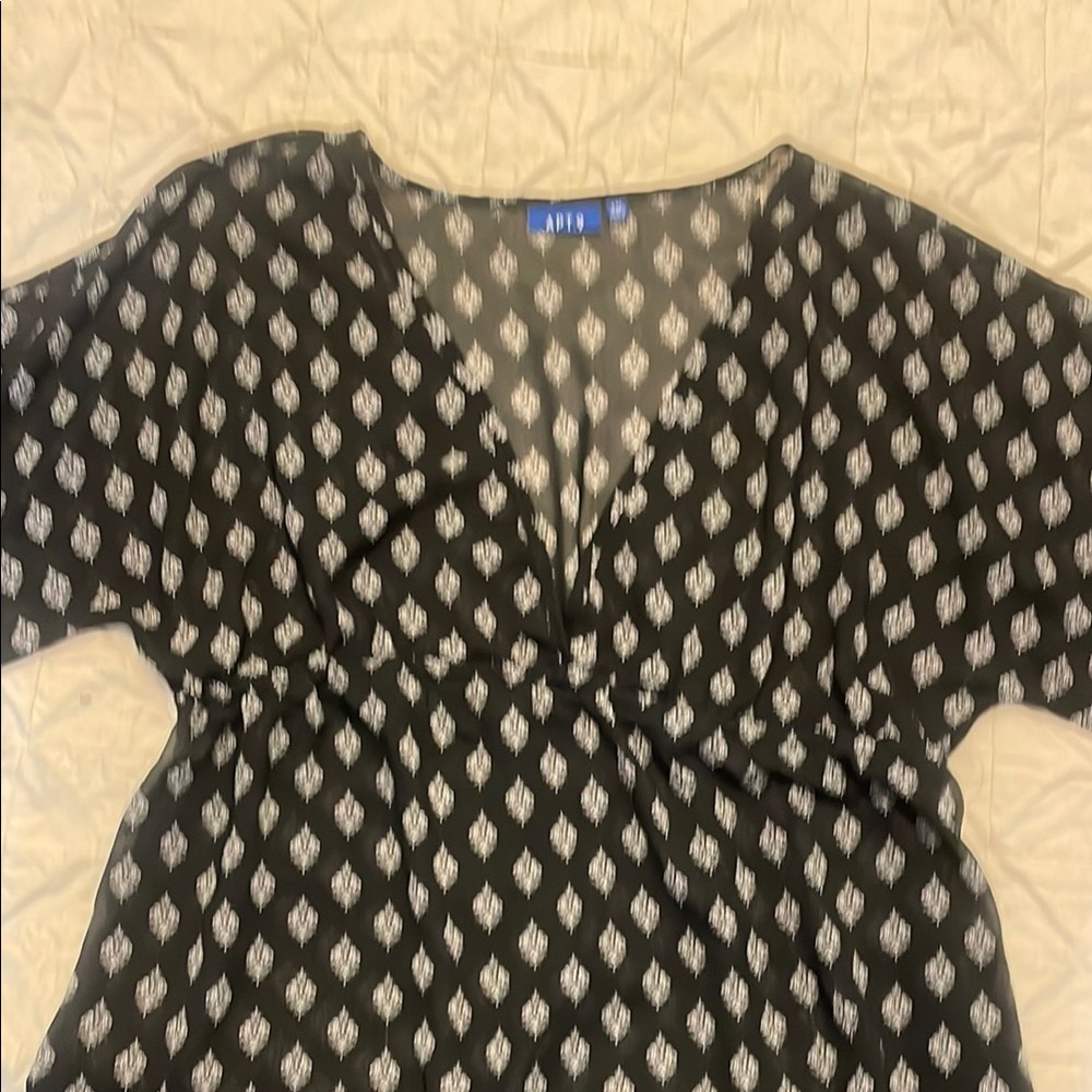Apt. 9 Black and White Swim Coverup - Picture 6 of 6